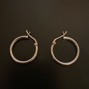 Sterling silver small hoop earrings